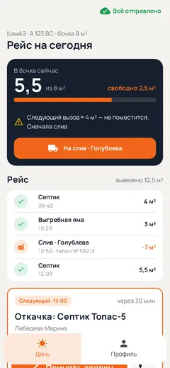 Приложение мастера на телефоне: работа на сегодня